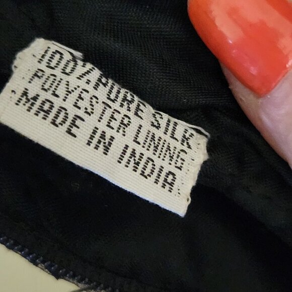 French Collezioni Vintage One Of A Kind Silk Beaded Midi Cocktail Dress Size M - Picture 9 of 9